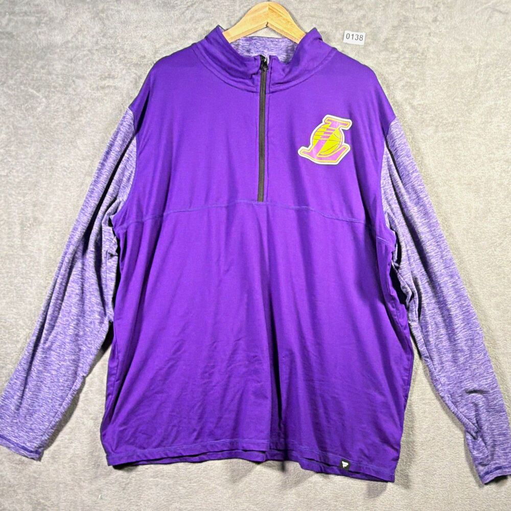 Fanatics Los Angeles Lakers NBA Purple 1/4 Zip Jacket Men’s 3XL